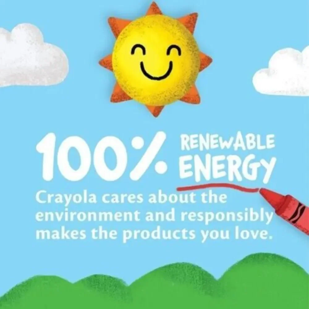 Crayola Made w Solar Power Preferred by‎ Teachers 24 Nontoxic Crayons/12 Boxes